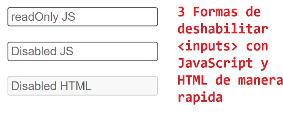 deshabilitar input text con JavaScript y html